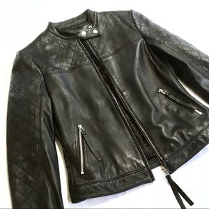 Moda International Black All Leather Jacket